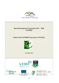 2020 LEADER Guide to the LEADER Programme in Wicklow