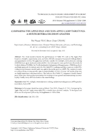 Comparing the Apple Ipad and Non-Apple Camp Tablet Pcs: a Multicriteria Decision Analysis