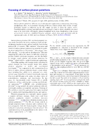 Focusing of Surface Phonon Polaritons ͒ A