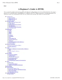 NCSA--A Beginner's Guide to HTML Page 1