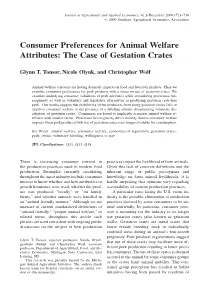 The Case of Gestation Crates