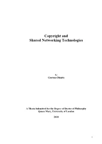 Copyright and Shared Networking Technologies