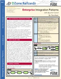 Enterprise Integration Patterns N About Apache Camel N Essential Patterns Enterprise Integration Patterns N Conclusions and More