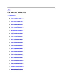 FAQ Installation and First Steps