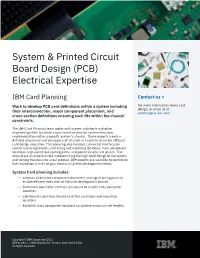 System & Printed Circuit Board Design (PCB) Electrical Expertise