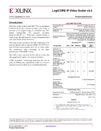 Xilinx DS724 Video Scaler V3.0, Data Sheet