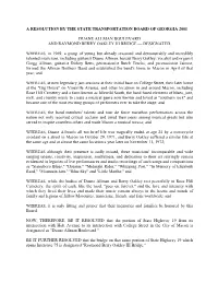 A Resolution by the State Transportation Board of Georgia 2001
