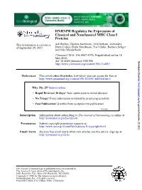 HNRNPR Regulates the Expression of Classical and Nonclassical MHC Class I Proteins