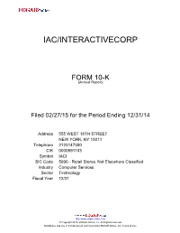 Iac/Interactivecorp