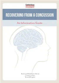 Recovering from a Concussion