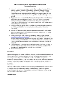 BBC Three Counties Radio - Make a Difference Awards 2020 Terms and Conditions