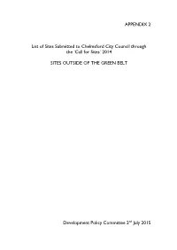 Call for Sites’ 2014