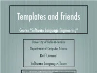 Course "Software Language Engineering"