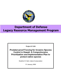 Department of Defense Legacy Resource Management Program
