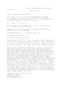 Elsevier Editorial System(Tm) for Crop Protection Manuscript Draft Manuscript Number: CROPRO-D-17-00239 Title: Identification Of