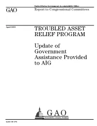 GAO-10-475 Troubled Asset Relief Program