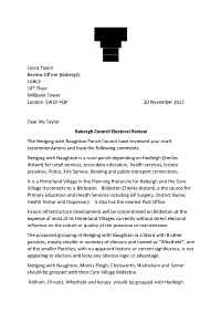 Nedging with Naughton Parish Council Have Reviewed Your Draft Recommendations and Have the Following Comments