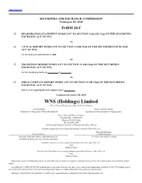 WNS (Holdings) Limited (Exact Name of Registrant As Specified in Its Charter)