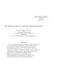 E6, Strings, Branes, and the Standard Model