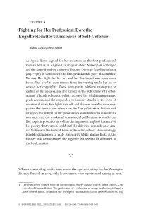 Fighting for Her Profession: Dorothe Engelbretsdatter's Discourse of Self
