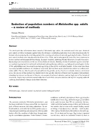 Reduction of Population Numbers of Melolontha Spp