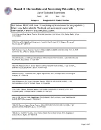 Board of Intermediate and Secondary Education, Sylhet List of Selected Examiners Exam: JSC Year: 2018
