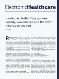 Electronichealthcare Volume 7 Number 3 E-Models, E-Practices and E-Products for E-Health