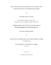 Evaluating Skyscraper Design and Construction Technologies on an International Basis
