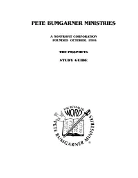 Pete Bumgarner Ministries