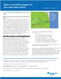 Water Level & Flow Update for the Lower Nelson River