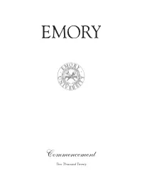2020 Commencement Program
