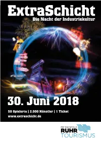 Extraschicht 2018 Programmheft