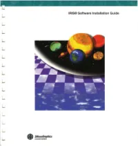 IRIS® Software Installation Guide • Silicongraphics