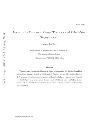 Lectures on D-Branes, Gauge Theories and Calabi-Yau