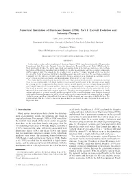 Numerical Simulation of Hurricane Bonnie (1998). Part I: Eyewall Evolution and Intensity Changes