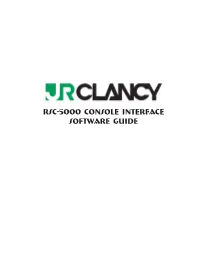 Rsc-5000 Console Interface Software Guide