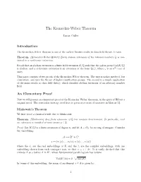 The Kronecker-Weber Theorem