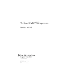 The Supersparc Microprocessor