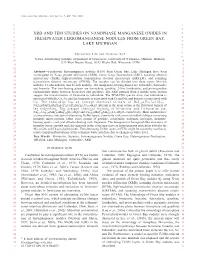 Xrd and Tem Studies on Nanophase Manganese