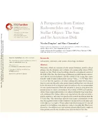A Perspective from Extinct Radionuclides on a Young Stellar Object: the Sun and Its Accretion Disk