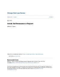 Amtrak: Rail Renaissance Or Requiem