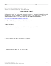 Chapter 13 History Activity