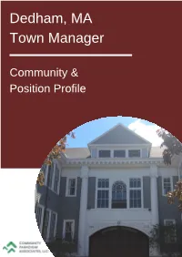 Dedham, MA Town Manager