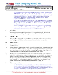 ISO 13485 Operational Procedure QOP-73-02 (A) Design Risk