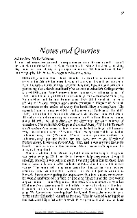 NOTES and QUERIES Moray Comrie