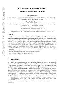 On Hypohamiltonian Snarks and a Theorem of Fiorini