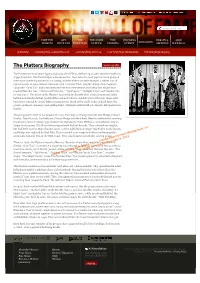 The Platters Biography Back to Profile