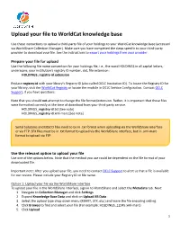 Upload Your File to Worldcat Knowledge Base