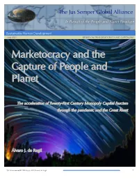 Marketocracy and the Capture of People and Planet