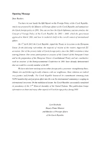 Opening Message
